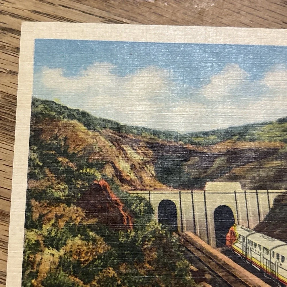 Raton Tunnel Between Trinidad Colorado New Mexico Scenic Train Railroad Postcard